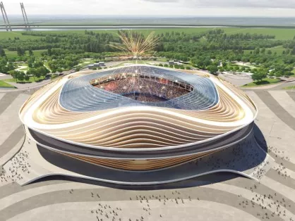 Stadion uchun katta qorin po'lat konlari