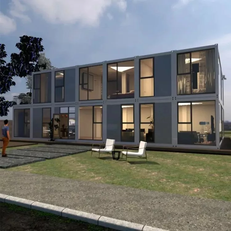 Prefabrik konteyner integratsiyalangan po'lat uy