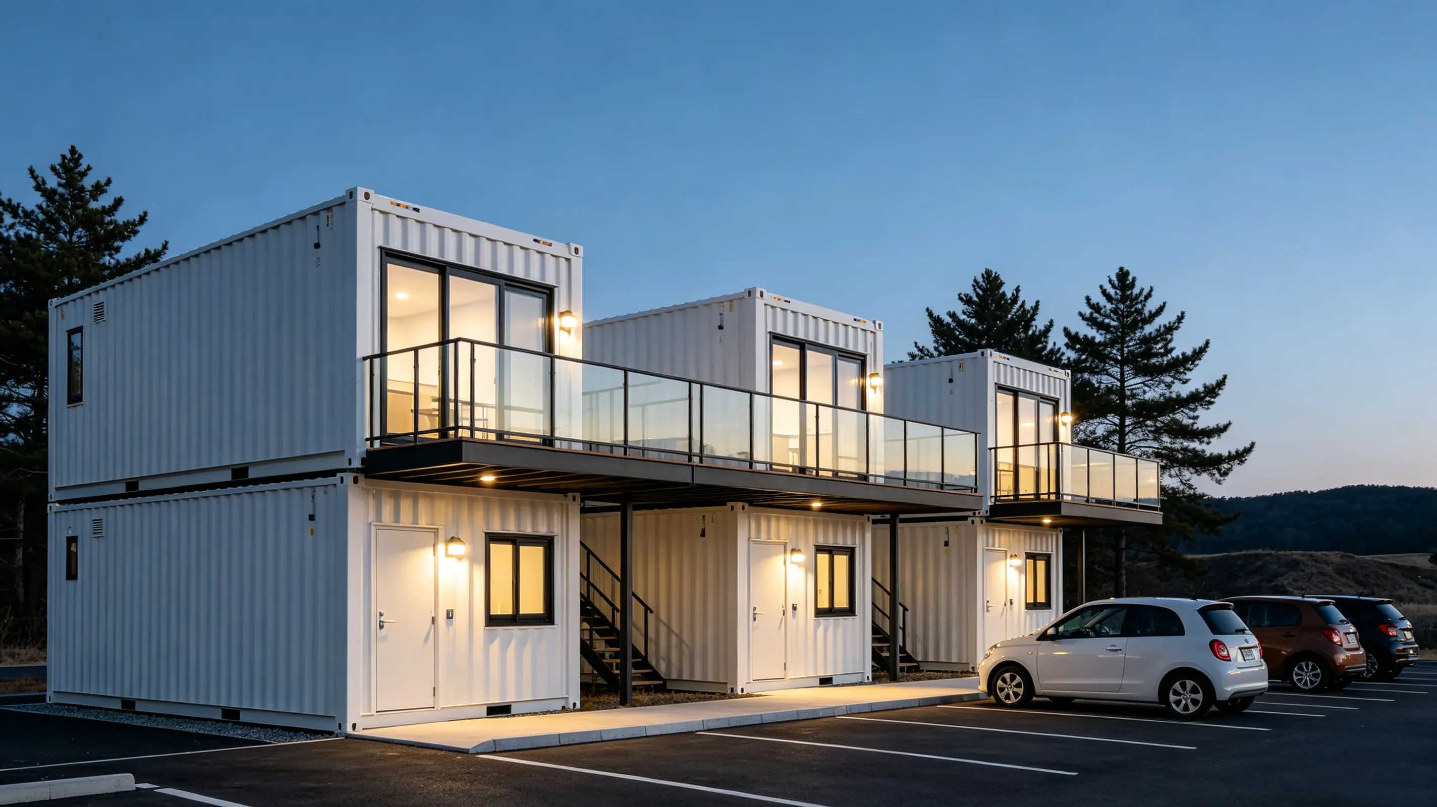 Prefabrik konteynerli motel qurilishi