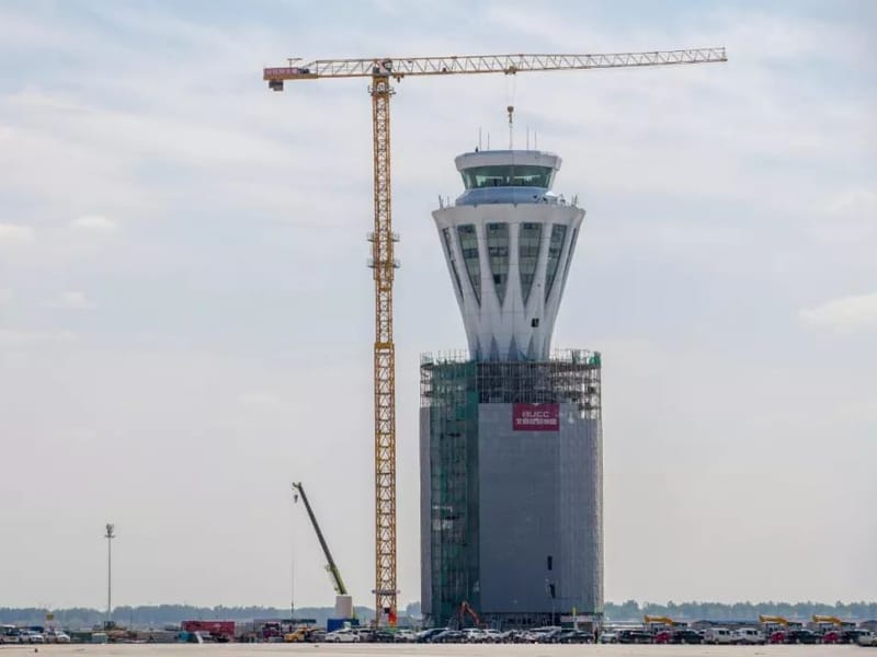 Chelik konstruksiya aeroporti boshqaruv minorasi
