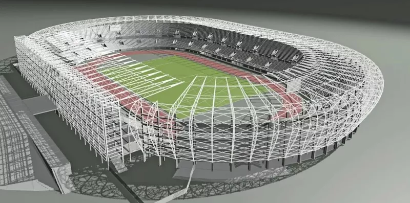 Chelik konstruksiyali ochiq stadion