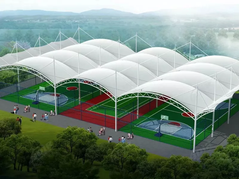 Chelik konstruktsiyali ochiq sport stadioni